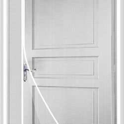 Magnetic Screen Door 72"×80", White