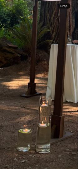 2 sets of 3 large cylinder vases