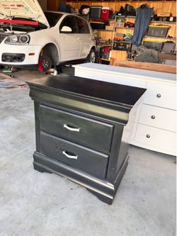 Black night stand dresser drawers