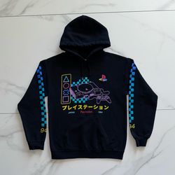 2019 PlayStation Japan 1994 PS1 Console Hoodie Black Small