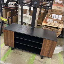 3-Tiers Floor Wood TV Stand Media Console with Mount Base for 32 to 70 inches Flat Screen Industrial