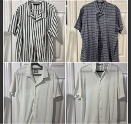 Lot of 4 Men's Short Sleeve Button-Up Shirts
