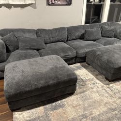 Corduroy Sectional Sofa 