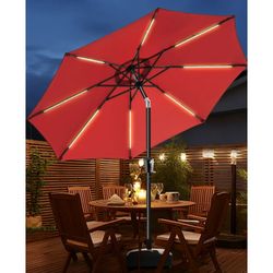 9Ft Red Patio Umbrella 