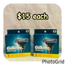 Gillette Mach3 Razor Blade Refill ,Manual Razor Men , 8 count