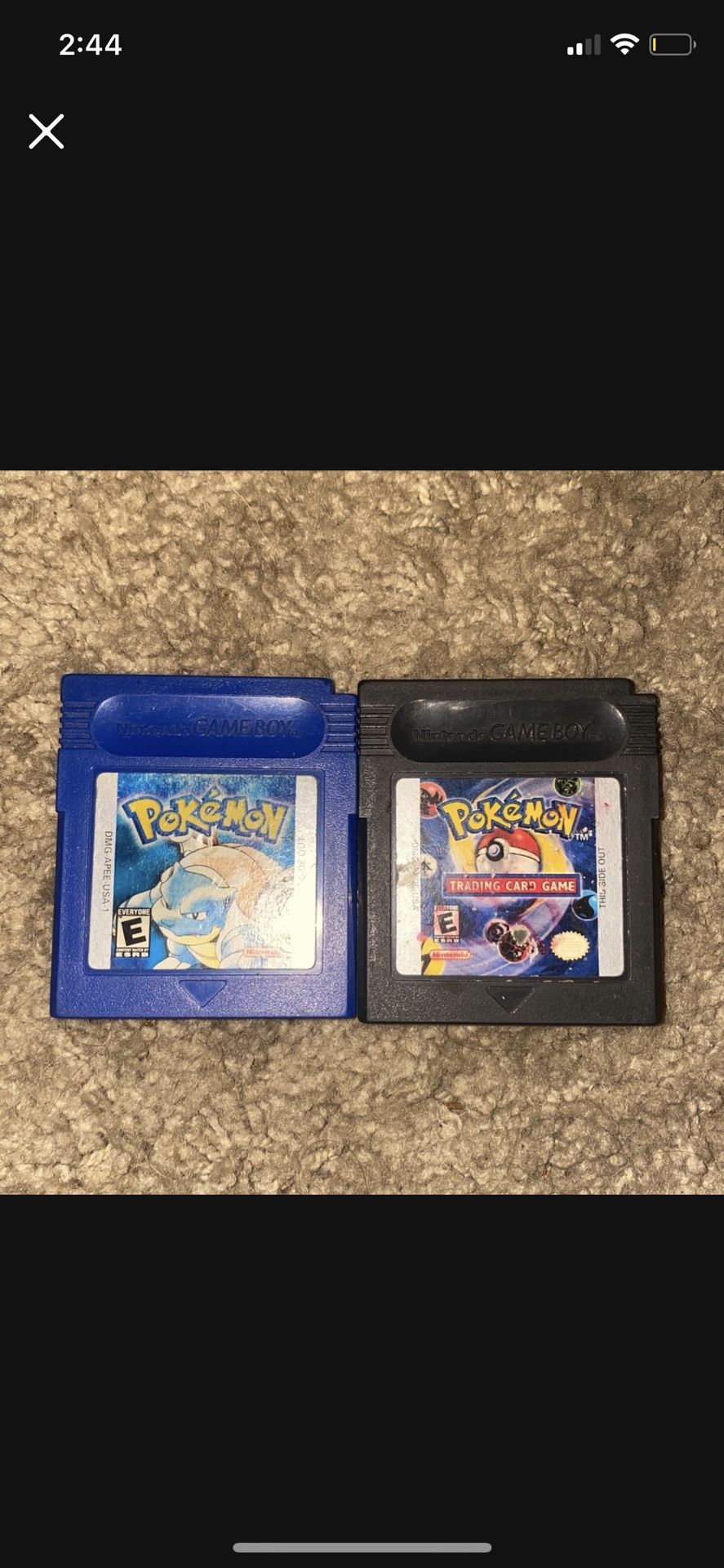Pokémon Blue Version Worth $50 Used And Pokemon Trading Card Game Worth $45 Used Included 