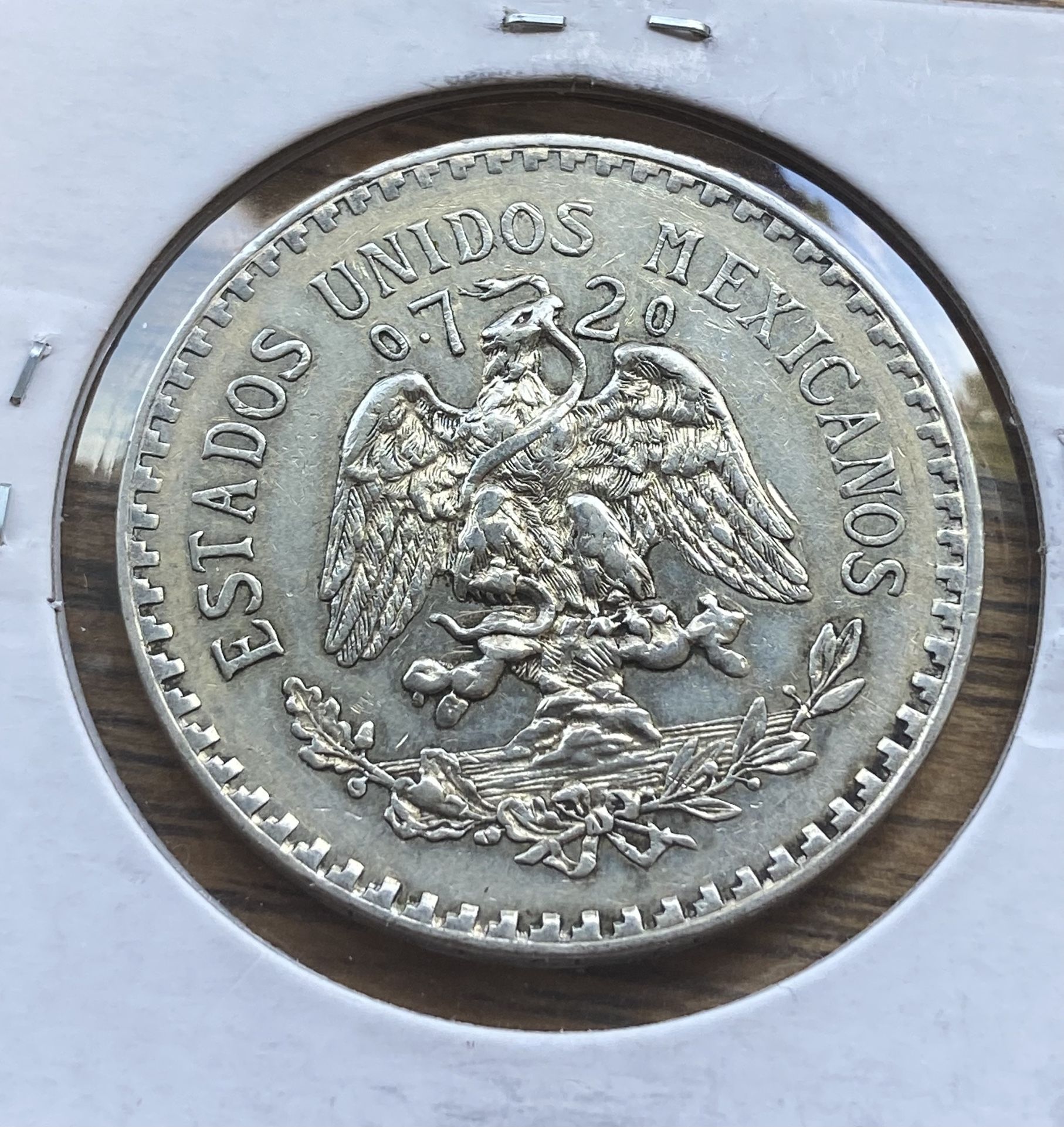 1926 Mexico One Peso Silver Coin 72% Silver XF