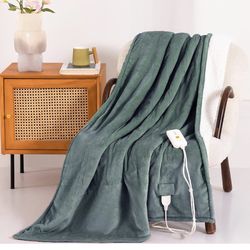 Brandnew Heated Blanket Electric Throw 50" x 60" -Heated Throw Blanket with 4 Heating Levels & 3 Hours Auto Off,Machine Washable,ETL & FCC Certificati