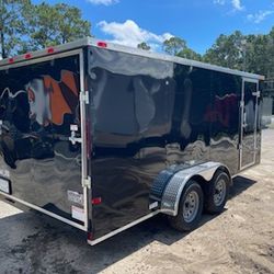 7x16ft Enclosed Vnose Trailer Brand New Toy Hauler Cargo Moving