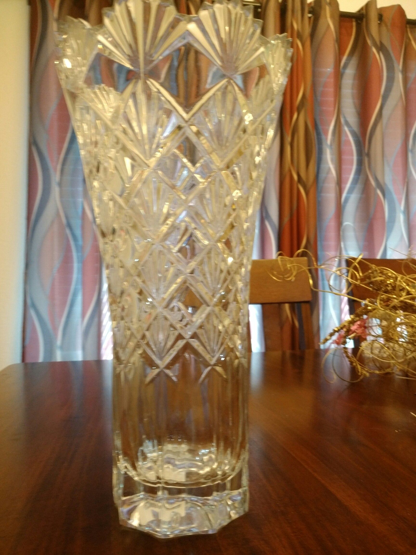 Vintage Mikasa Valbonne Flair Vase 14" Vt305-635 Czech Republic