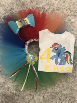 My Little Pony custom made tutu party set