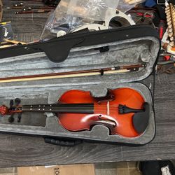 Violin With Case And Bow