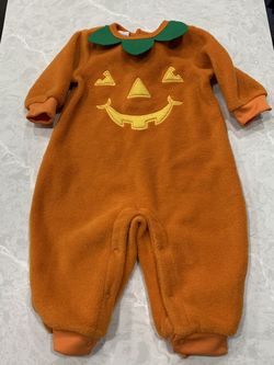 Infant Halloween Pumpkin Fleece Outfit/Costume Size 3-6M