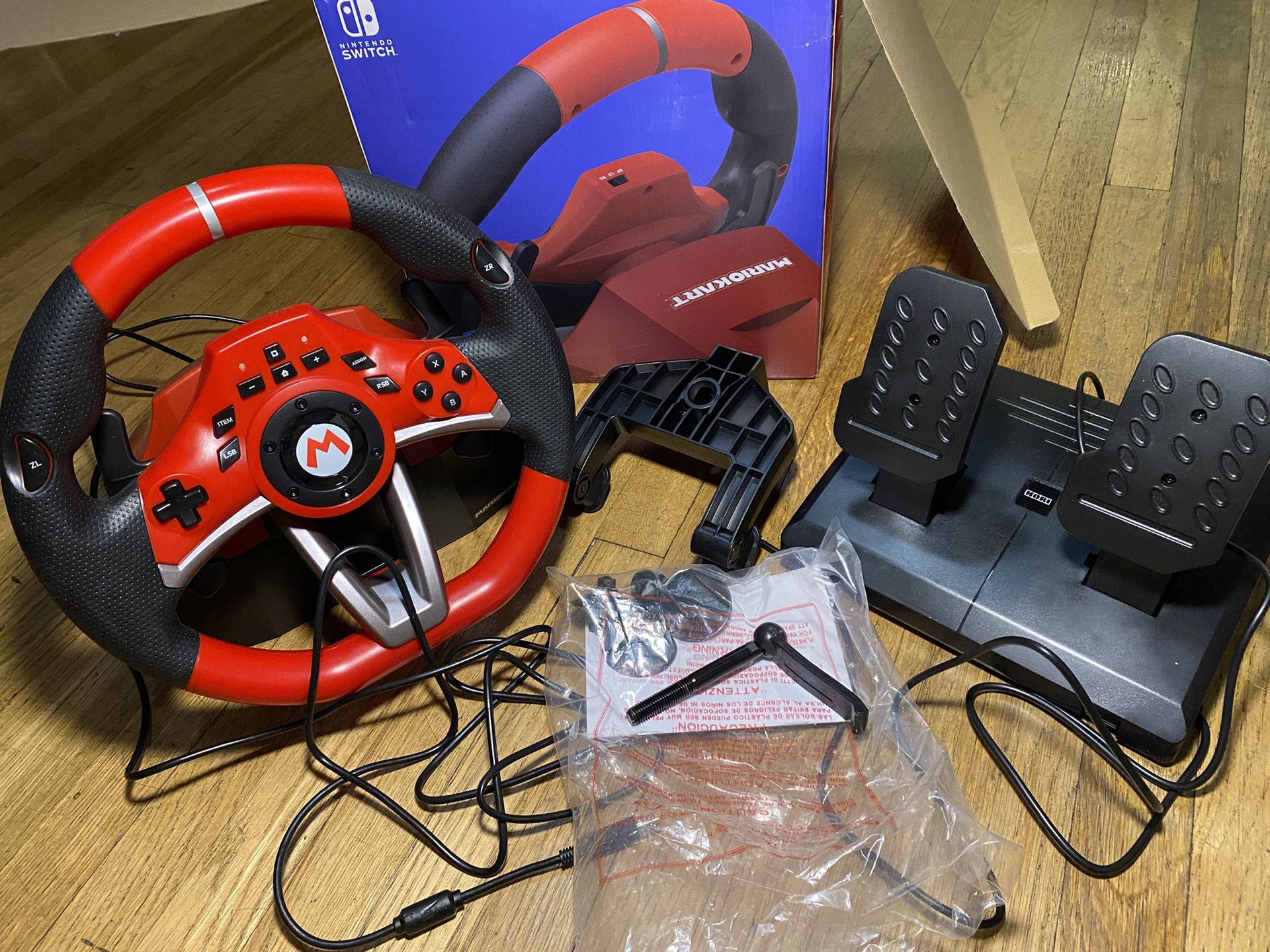 HORI Nintendo Switch Mario Kart Racing Wheel Pro Deluxe With Pedals