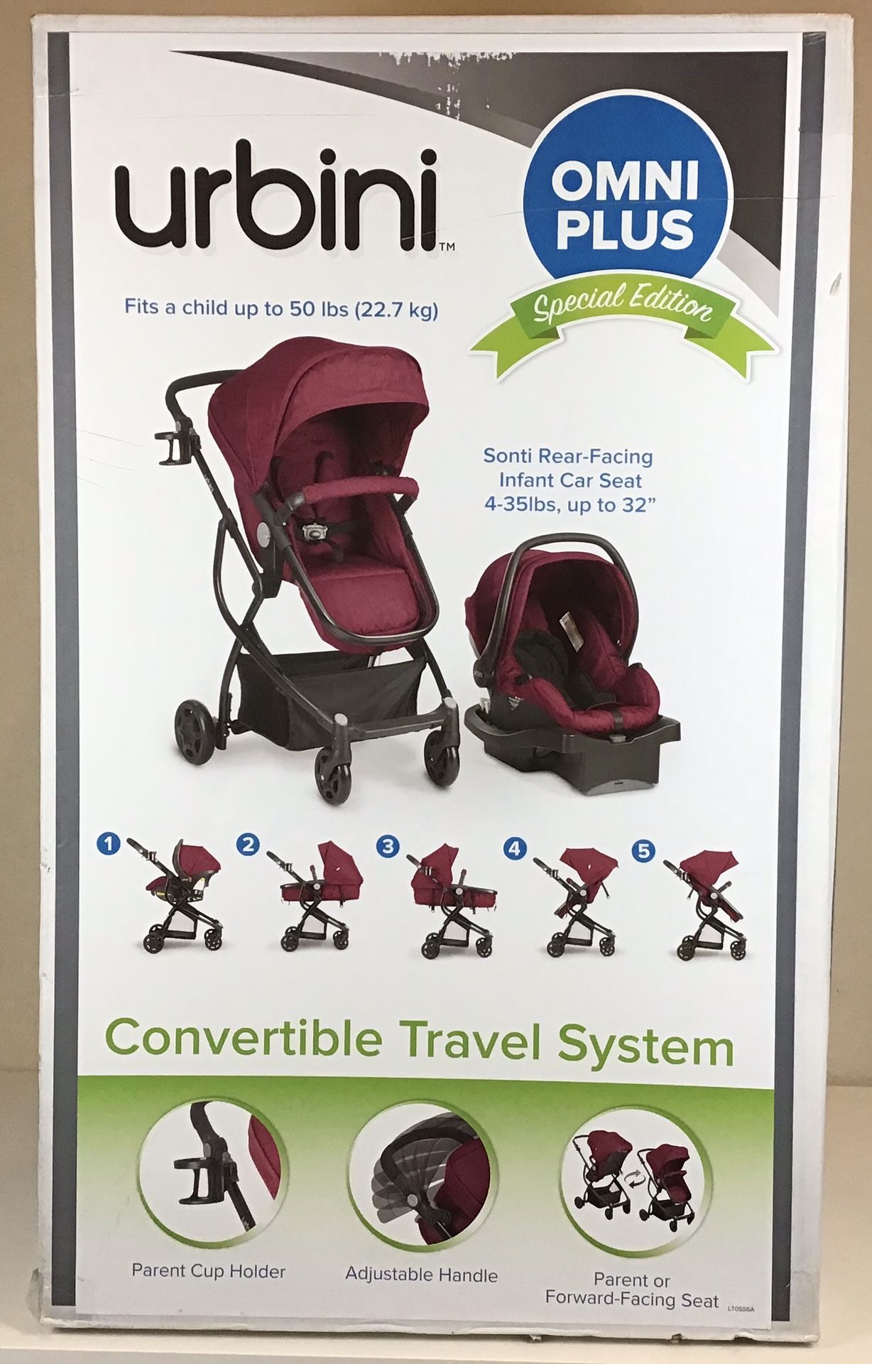 Stroller & Car Seat Urbini Omni Plus 5 Modes Travel System Raspberry Fizz