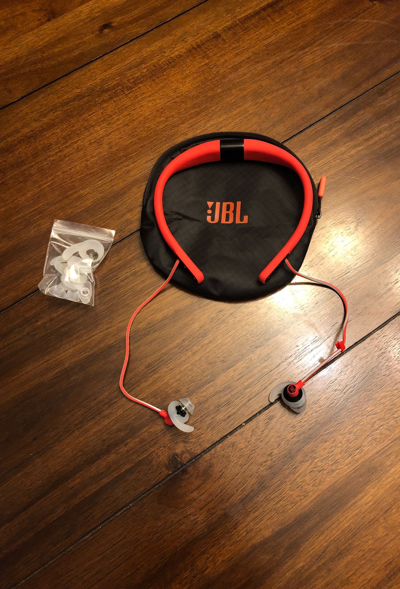 JBL Reflect Fit in-Ear Wireless Headphones with Heart-Rate Monitor (Red)