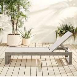 West Elm Portside Outdoor Textilene Chaise Lounge (set of 2)