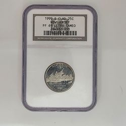 1999-S New Jersey State Quarter 25c NGC PF 69 ULTRA CAMEO Clad Proof US Coin Slab