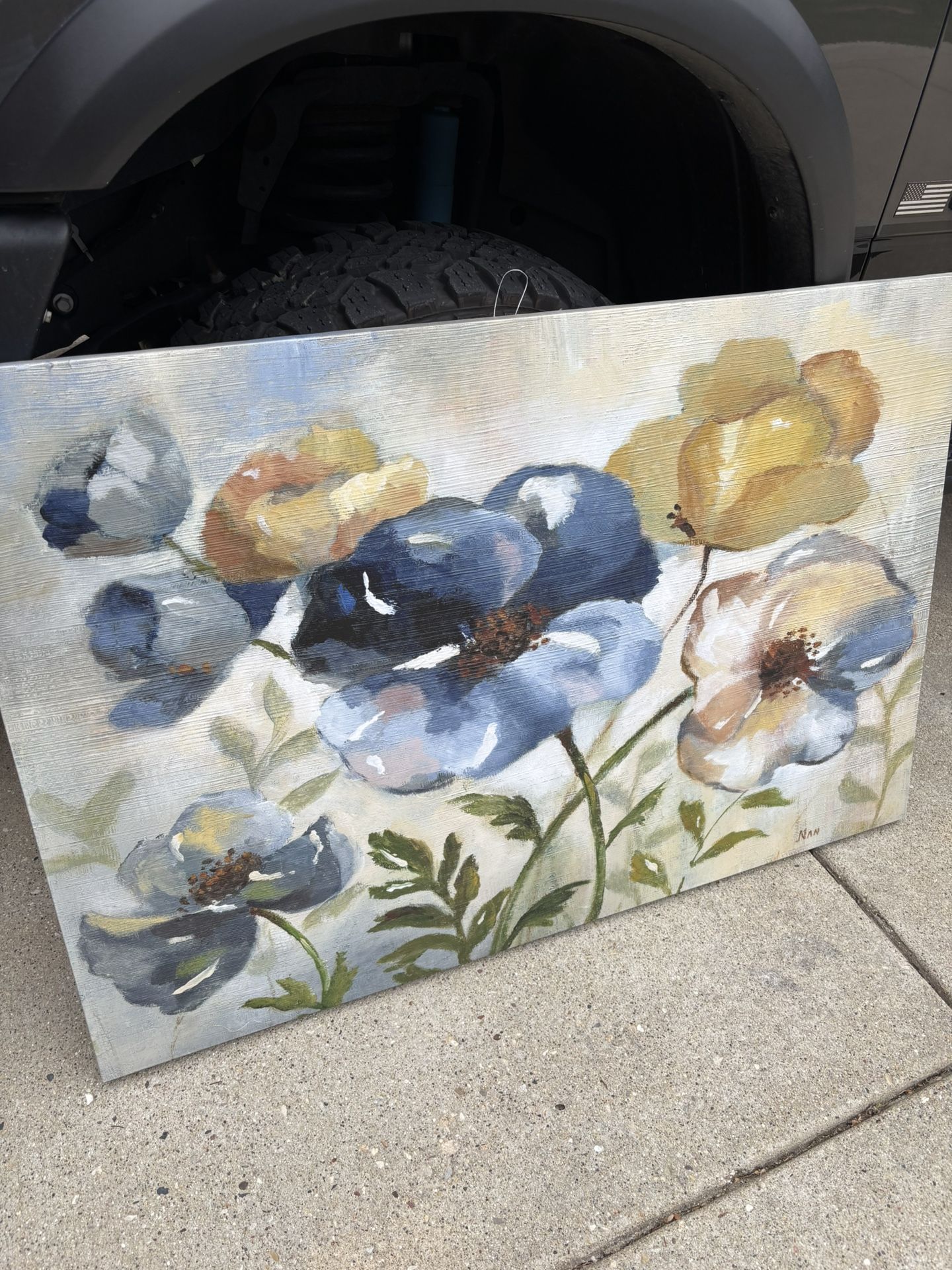 Large Floral Canvas Painting