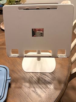 Tablet Stand, Drawing, Typing, Lightweight, Adjustable Angle, White