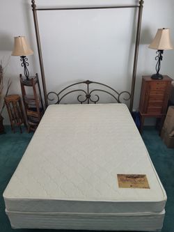 Double/Full Sihollet Comfort Firm Mattress + Frame + My Pillow Pad