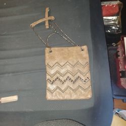 Brown Leather Cross Body Purse