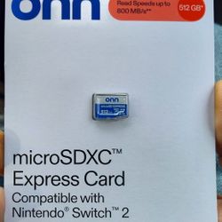 Onn Micro SDXC Express Card (Compatible With Nintendo Switch 2) (512GB}