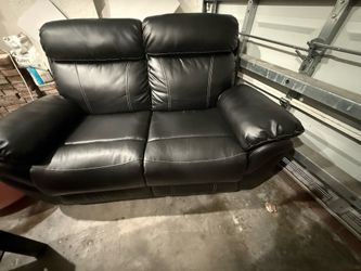 Leather sofa reclining