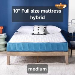  Full size mattress   10" hybrid .  Foam Pocketed Coils,