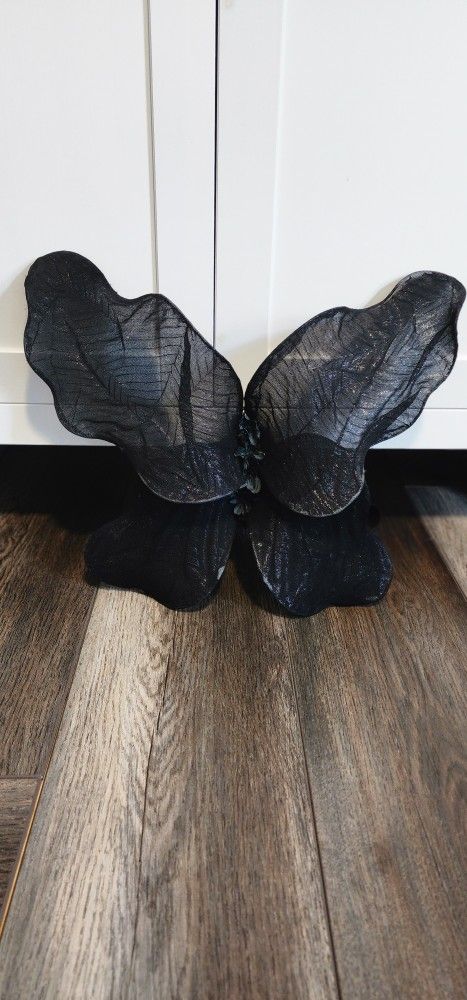 Black Wings Halloween Costume Black tulle Skirt Also Available