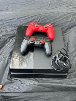 PS4 with two controllers