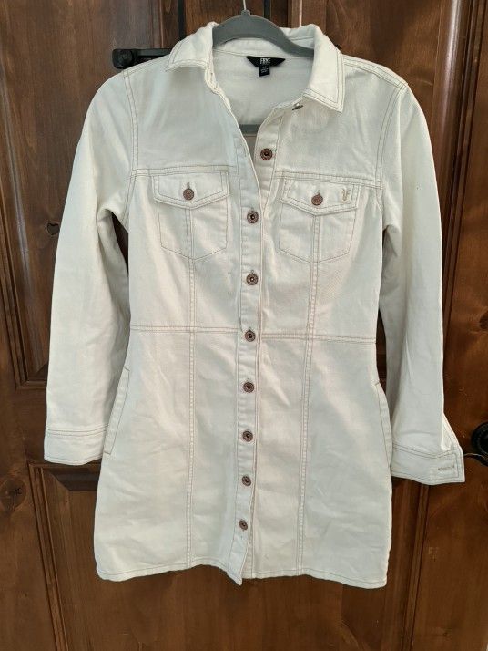  Vestido blanco de mesclilla Frye Zize xs 
