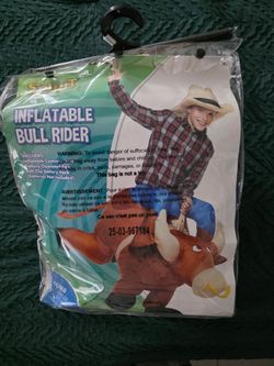 Spirit Halloween Inflatable Bull R8der kids costume