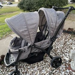 Gray Double Stroller 
