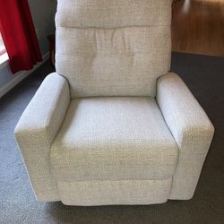 Rocker Recliner, White/Off White, New, Never Used