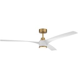 New In Box Craftmade Phoebe 60" LED Ceiling Fan (Satin Brass)