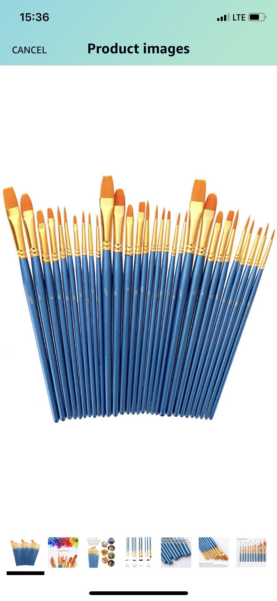 Paint Brushes Set,30 Pcs Round Pointed Tip Paintbrushes Nylon Hair Artist Acrylic Paint Brushes for Acrylic Oil Watercolor,Face Nail Art,Miniature Det