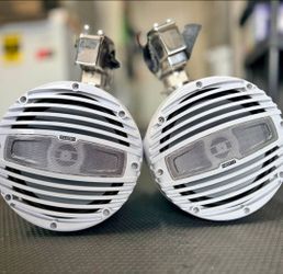 Hertz Htx series 8" marine tower speakers rgb led lightning