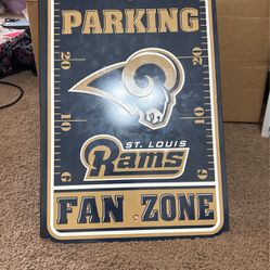 St Louis Rams Parking Sign