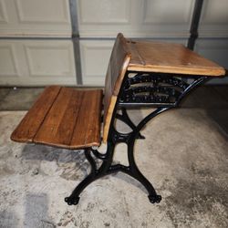 Wood & Cast Iron Antique Chair