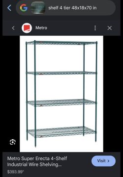 2x Metro Super Erecta 4-Tier Wire Shelving Unit