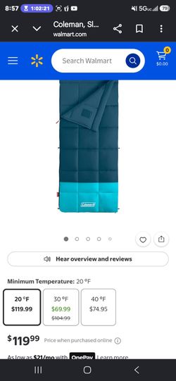 Coleman Sleeping Bag 20°F