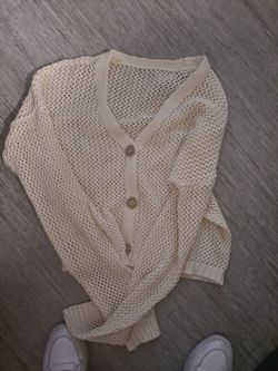 Cream knitted shirt