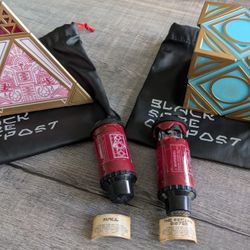 Disney Parks Sith & Jedi V1 holocrons with Maul & Second Sister V2 Kyber Crystals.