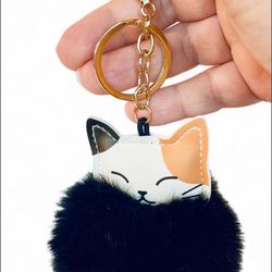 Cat Bag Decor Purse Accessory Car Mirror Decoration cute keychain