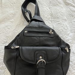  Convertible Backpack Purse -black Leather