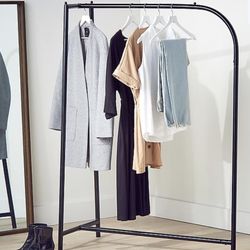 Matte Black Modern Garment Rack (The Container Store) 