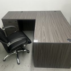 New Gray L-Shaped Desk