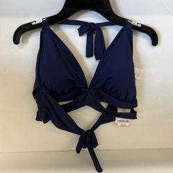 Women’s Faux Wrap Halter Bikini Top 