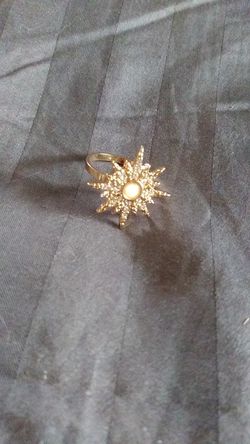 Gold plated star ring